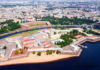 Фото Петропавловской крепости в Санкт-Петербурге - вид сверху.